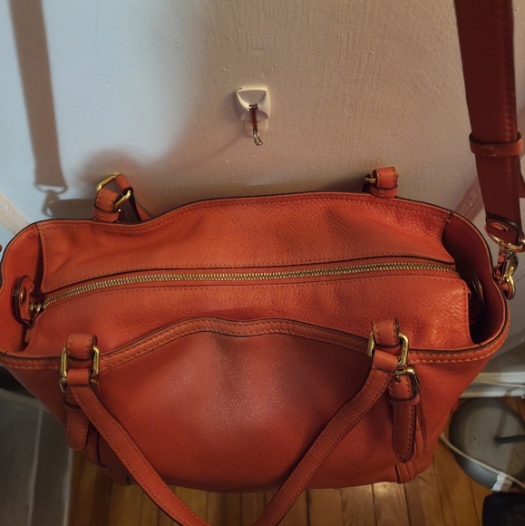 Low Start MCM ORANGE 2WAY SHOULDER BAG GREAT USED CONDITION - Picture 6 of 13